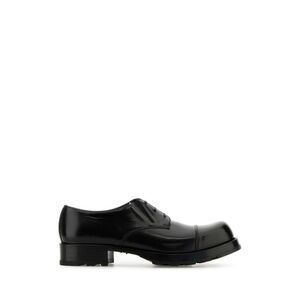 Random Identities Men Black Leather Lace-Up Shoes